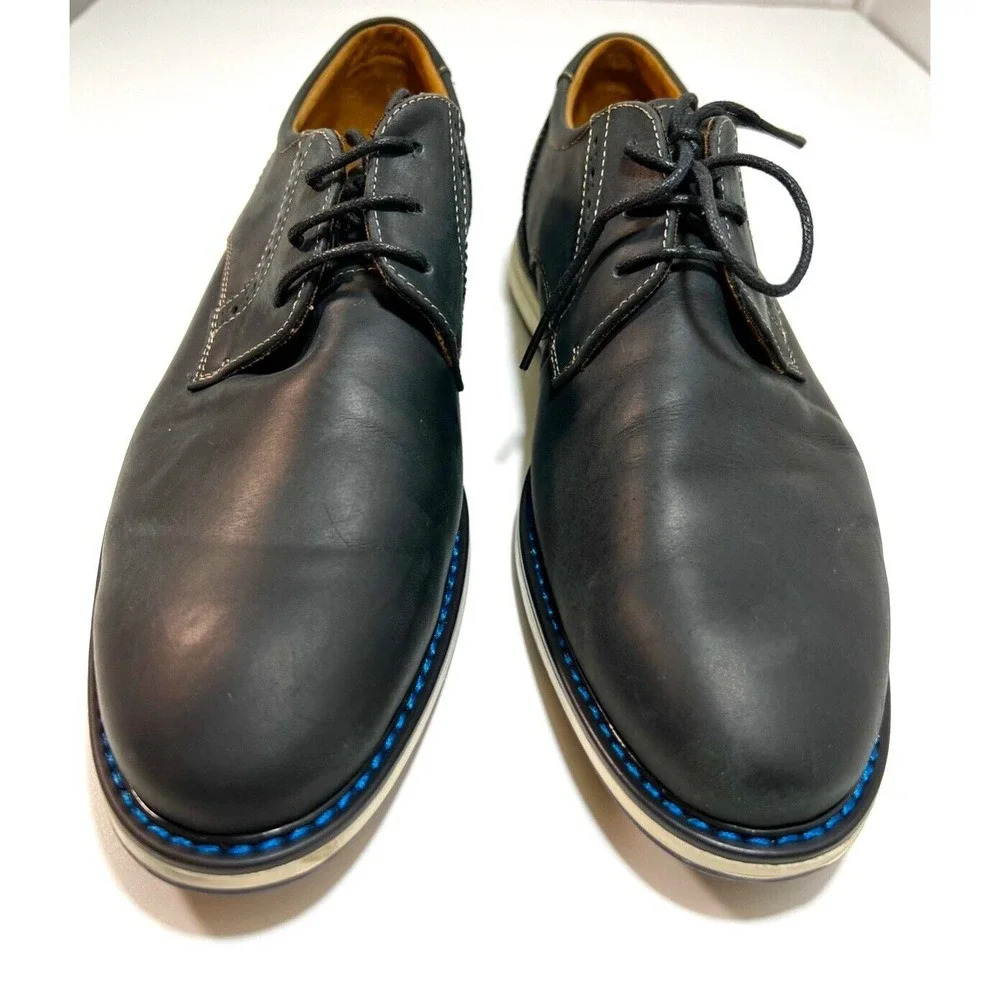 Men's Steve Madden Itern Oxford Bluish Black Leather US Sz. 8M